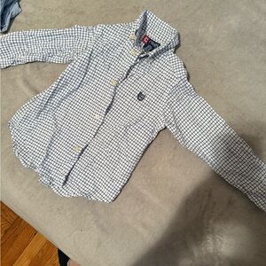 Chaps Navy and White Checkered Shirt